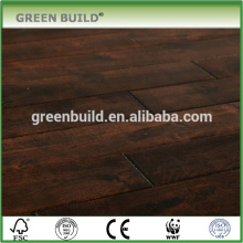 Distressed surface chocolate color birch engineered wooden flooring